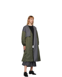 Enfold Green Twill Mix Fabric Coat