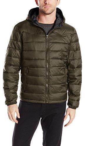 Levi's Nylon Lightweight Hooded Puffer Jacket, $53  | Lookastic