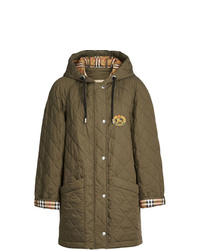 burberry diamond quilted oversized hooded parka
