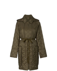 Burberry Quilted Hooded Oversized Pocket Coat