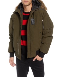 The Kooples Down Hooded Jacket With Faux