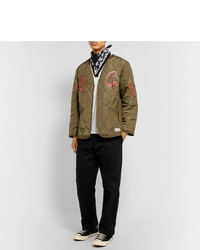 Wacko Maria Embroidered Quilted Shell Jacket