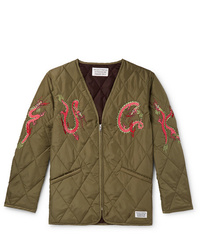 Wacko Maria Embroidered Quilted Shell Jacket
