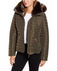 Joules Gosway Puffer Jacket With Removable Faux