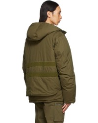 Helmut Lang Green Cotton Nylon Puffer Jacket