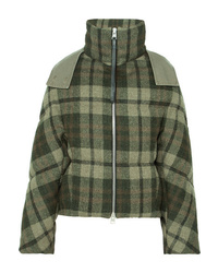 JW Anderson Hooded Checked Wool Down Jacket
