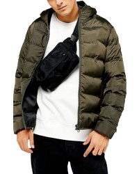 Topman Hooded Puffer Jacket