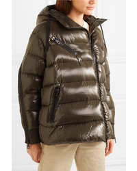 Moncler Liriope Quilted Glossed Shell Down Jacket