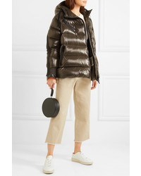 Moncler Liriope Quilted Glossed Shell Down Jacket