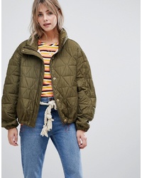 Maison Scotch Loose Quilted Jacket With Adjustable Bottom