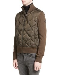 Moncler Maglione Knit Sleeve Quilted Jacket