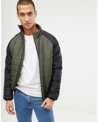 French Connection Padded Jacket With Contrast Raglan Sleeve