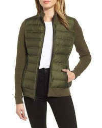 Marc New York Puffer Jacket With Knit Sleeves