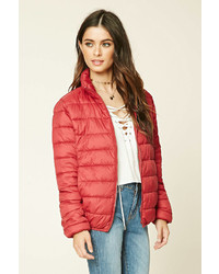 Forever 21 Zip Up Puffy Jacket