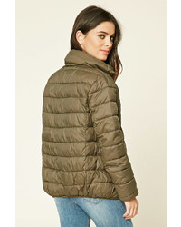 Forever 21 Zip Up Puffy Jacket