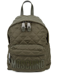 Moschino Quilted Small Logo Backpack