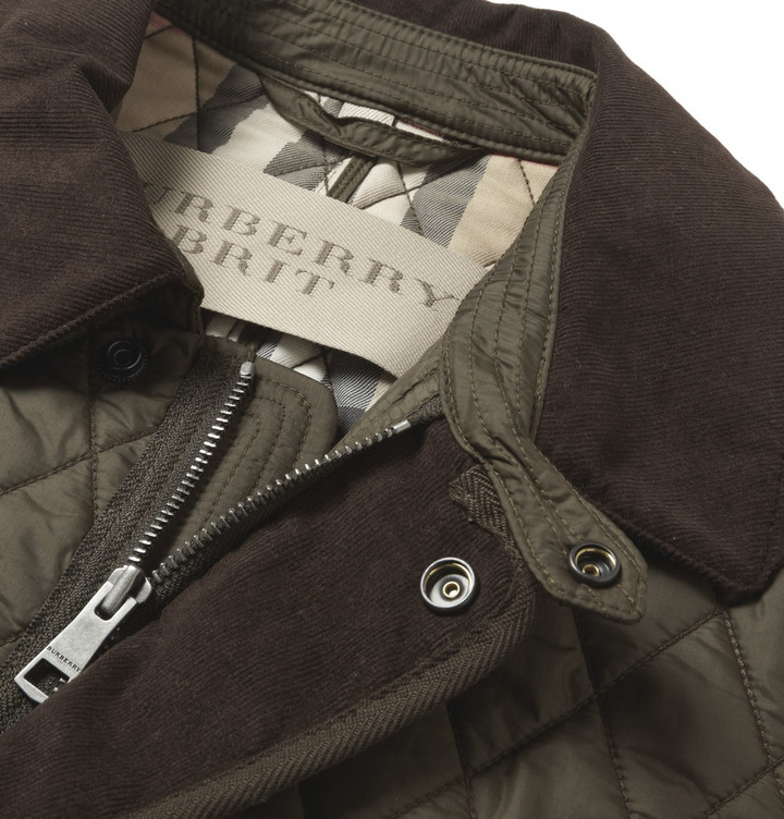 Burberry corduroy hotsell collar quilted jacket