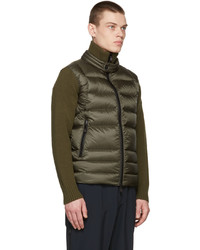 MONCLER GRENOBLE Green Down Tricot Jacket
