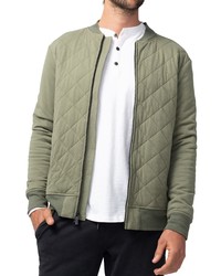Good Man Brand Mayhair Quilted Bomber Jacket In Army At Nordstrom