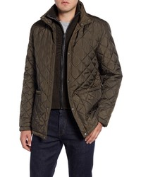 Cole Haan Signature Quilted Jacket With Knit Bib