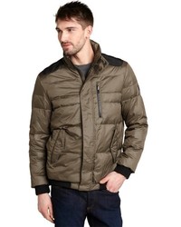 Tumi T Tech Black Quilted Down Filled Bomber Jacket