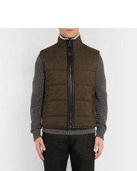 Belstaff Fyfield Shearling Trimmed Quilted Ripstop Gilet