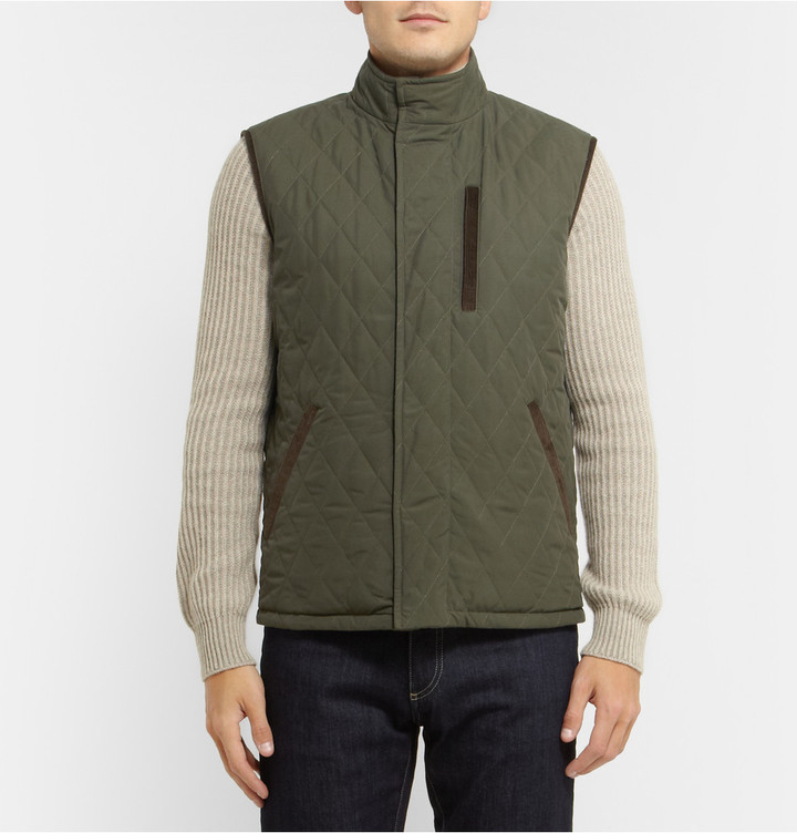 Loro Piana Storm System Reversible Quilted Cashmere Blend Gilet, $2,295 ...