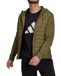 Olive Quilted Hoodie