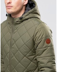 Blend of America Blend Hooded Quilted Jacket Ivy Green