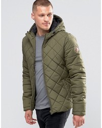 Blend of America Blend Hooded Quilted Jacket Ivy Green
