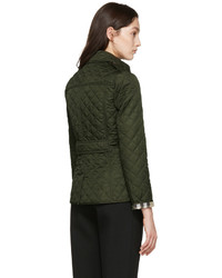 Burberry Green Diamond Quilted Ashurst Jacket