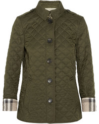 At opdage spion Ægte Burberry Quilted Shell Jacket Army Green, $595 | NET-A-PORTER.COM |  Lookastic