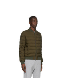 Herno Green Down Laviatore Bomber Jacket