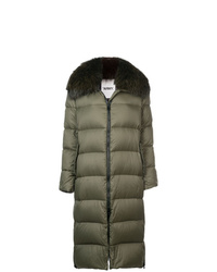 Olive Quilted Puffer Coat