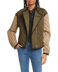 Frame Quilted Colorblock Cotton Jacket