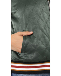 Cupcakes And Cashmere Brice Quilted Satin Bomber Jacket