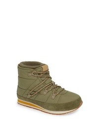 Olive Quilted Snow Boots