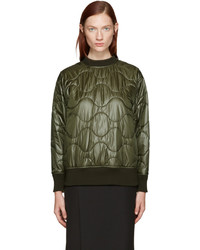 Olive Quilted Sweater