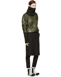 Hyke Green Quilted Nylon Pullover