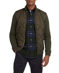 Barbour Arch Hybrid Quilted Zip Up Sweater Jacket