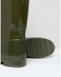 Hunter Original Refined Gloss Dark Olive Tall Wellington Boots