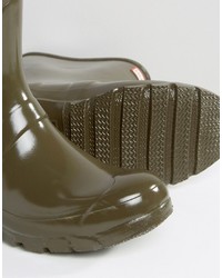 Hunter Original Swamp Green Back Adjustable Wellington Boots