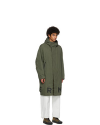 Moncler Green And Black Coffre Coat