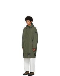 Moncler Green And Black Coffre Coat