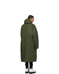 R13 Green Down Anorak Puffer Jacket