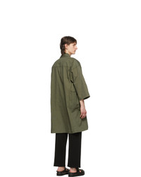 Naked and Famous Denim Green Oxford Overcoat
