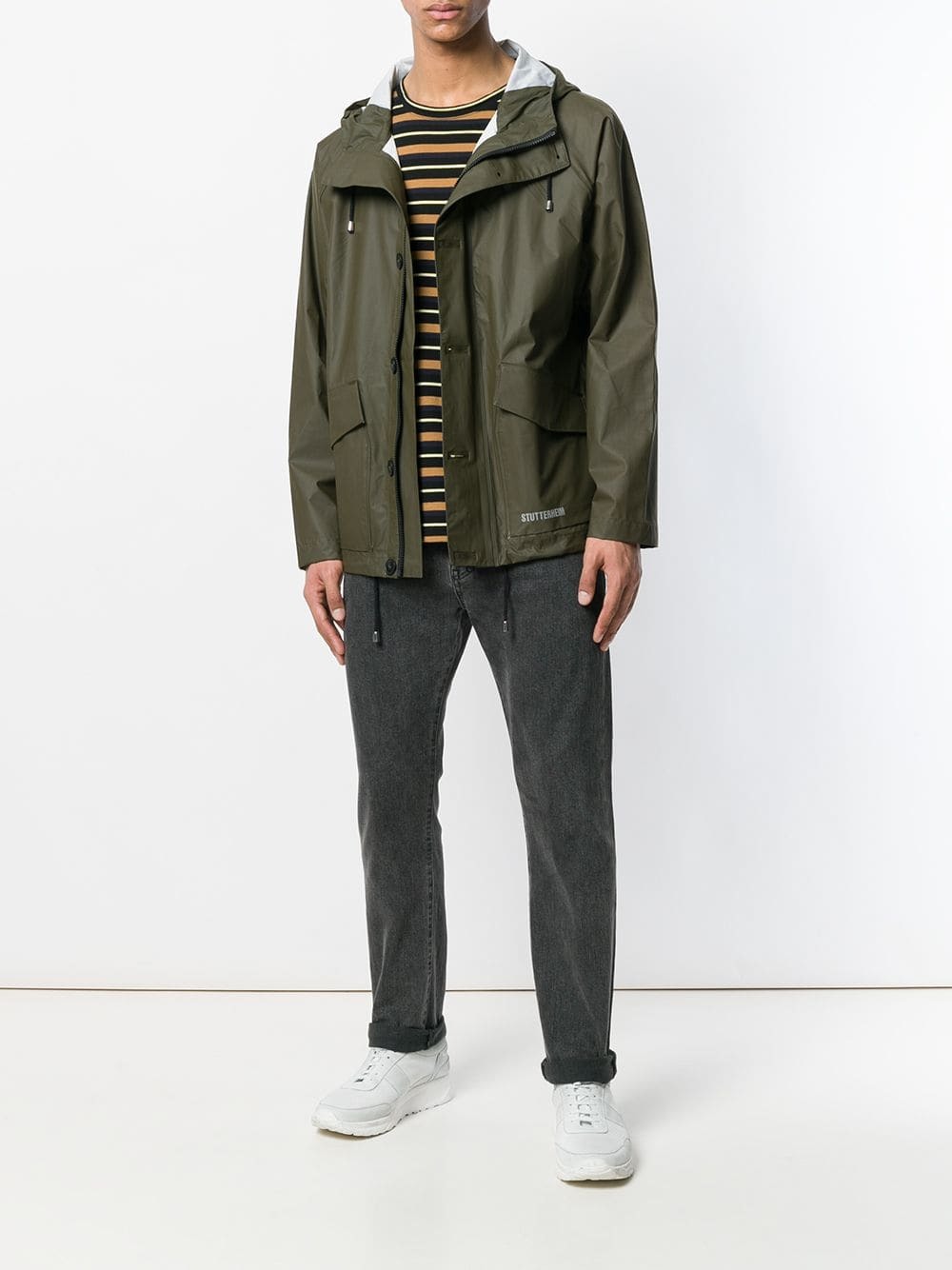 Stutterheim Short Buttoned Coat, $226 | farfetch.com | Lookastic