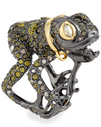 Alexis Bittar Crystal Encrusted Frog Ring