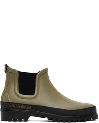 Stutterheim Green Novesta Edition Rainwalker Chelsea Boots