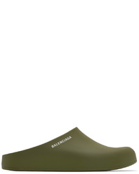 Olive Rubber Loafers